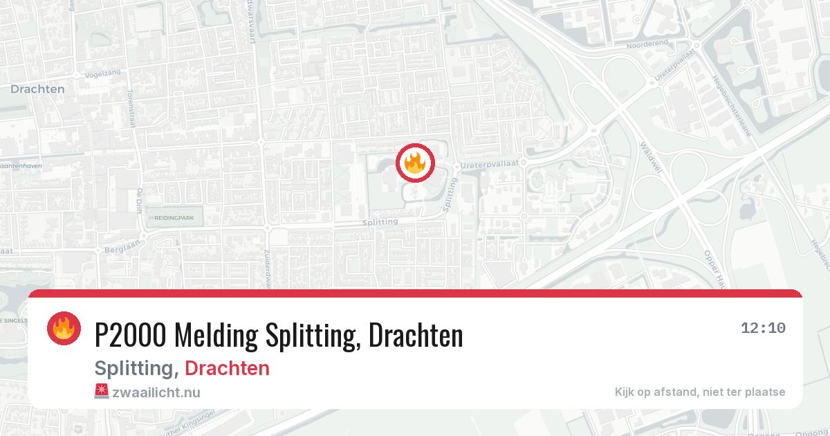 P2000 Melding Splitting, Drachten — 20 apr 2026