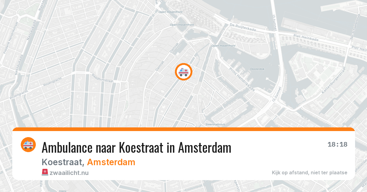 Ambulance naar Koestraat in Amsterdam — 1 mei 2026