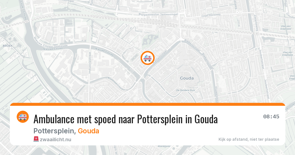 Ambulance met spoed naar Pottersplein in Gouda — 22 jan 2026