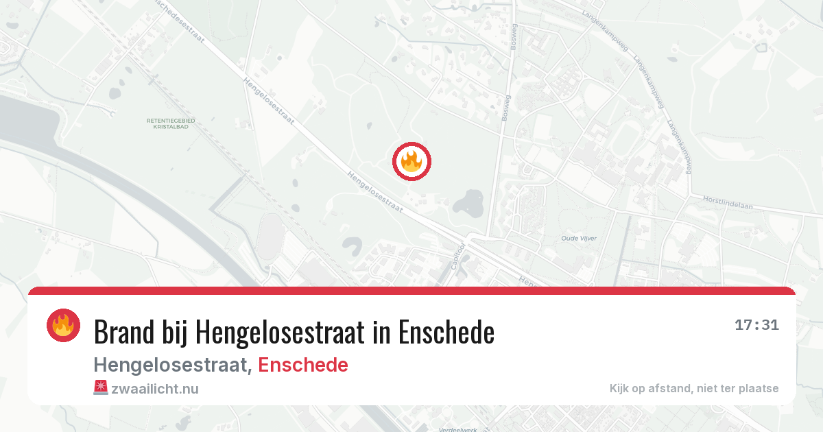 Brand bij Hengelosestraat in Enschede — 31 mei 2026