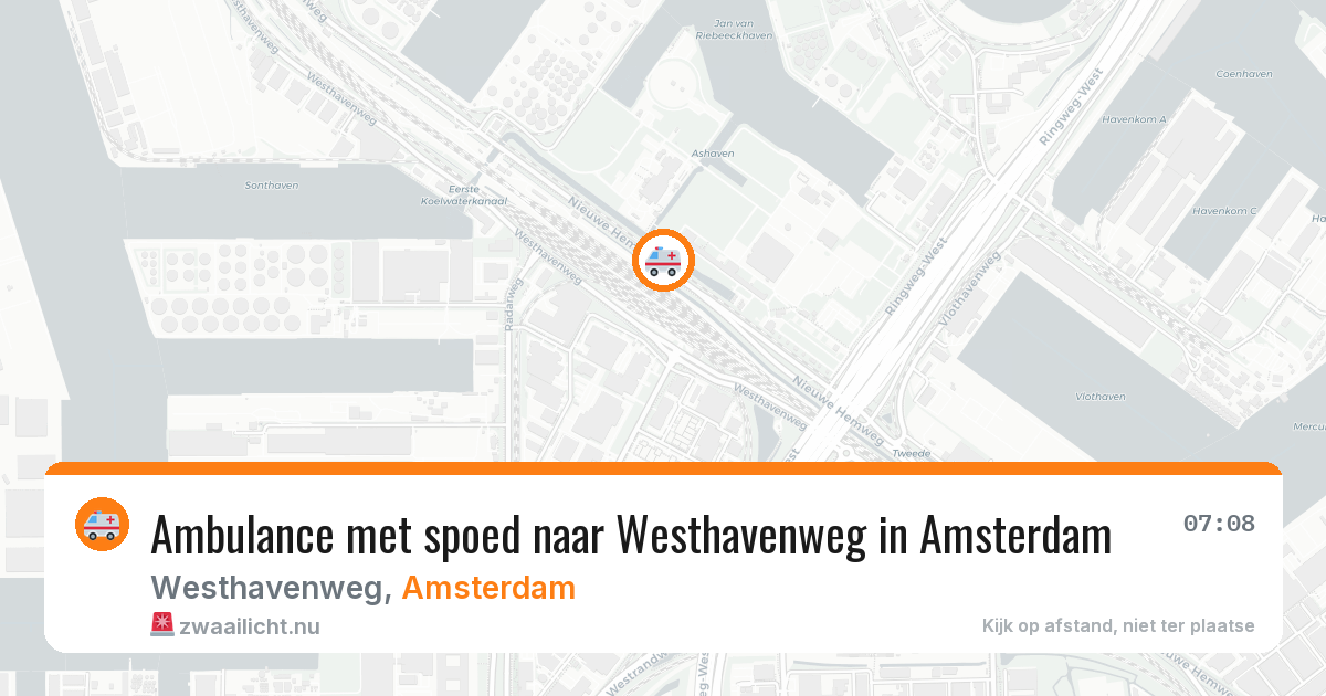 Ambulance met spoed naar Westhavenweg in Amsterdam — 22 mei 2026