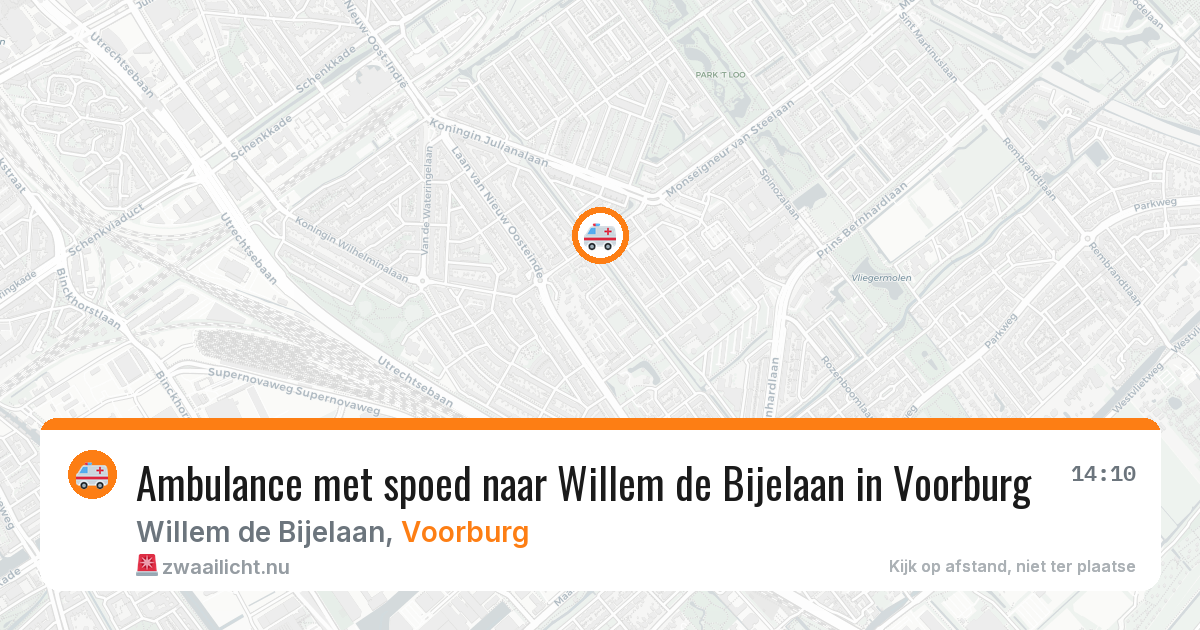 Ambulance met spoed naar Willem de Bijelaan in Voorburg — 11 apr 2026