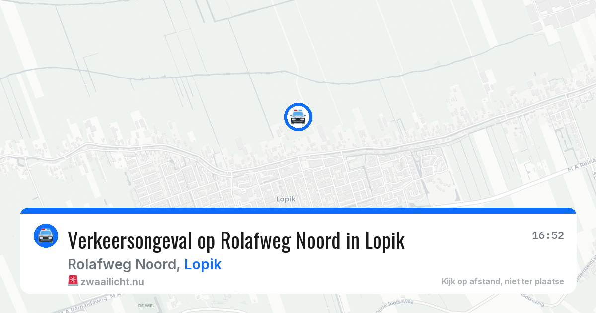 Verkeersongeval op Rolafweg Noord in Lopik — 2 apr 2026