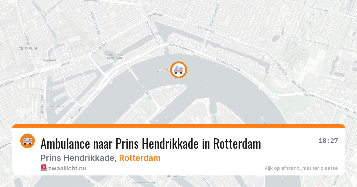Ambulance naar Prins Hendrikkade in Rotterdam — 30 mei 2026