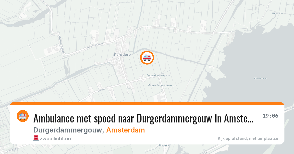 Ambulance met spoed naar Durgerdammergouw in Amsterdam — 23 jul 2026