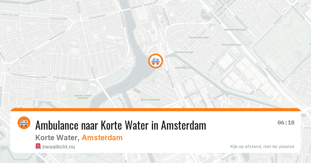 Ambulance naar Korte Water in Amsterdam — 18 mrt 2026