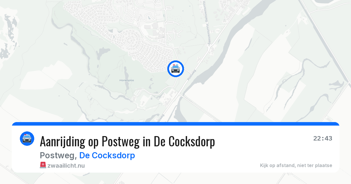 Aanrijding op Postweg in De Cocksdorp — 22 mei 2026