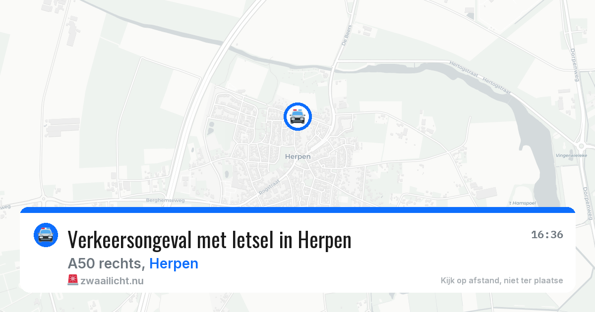 Verkeersongeval met letsel in Herpen — 18 jul 2026