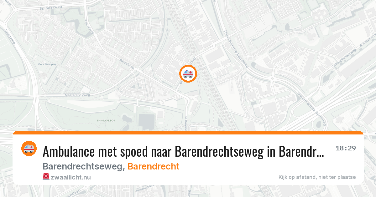 Ambulance met spoed naar Barendrechtseweg in Barendrecht — 26 jul 2026