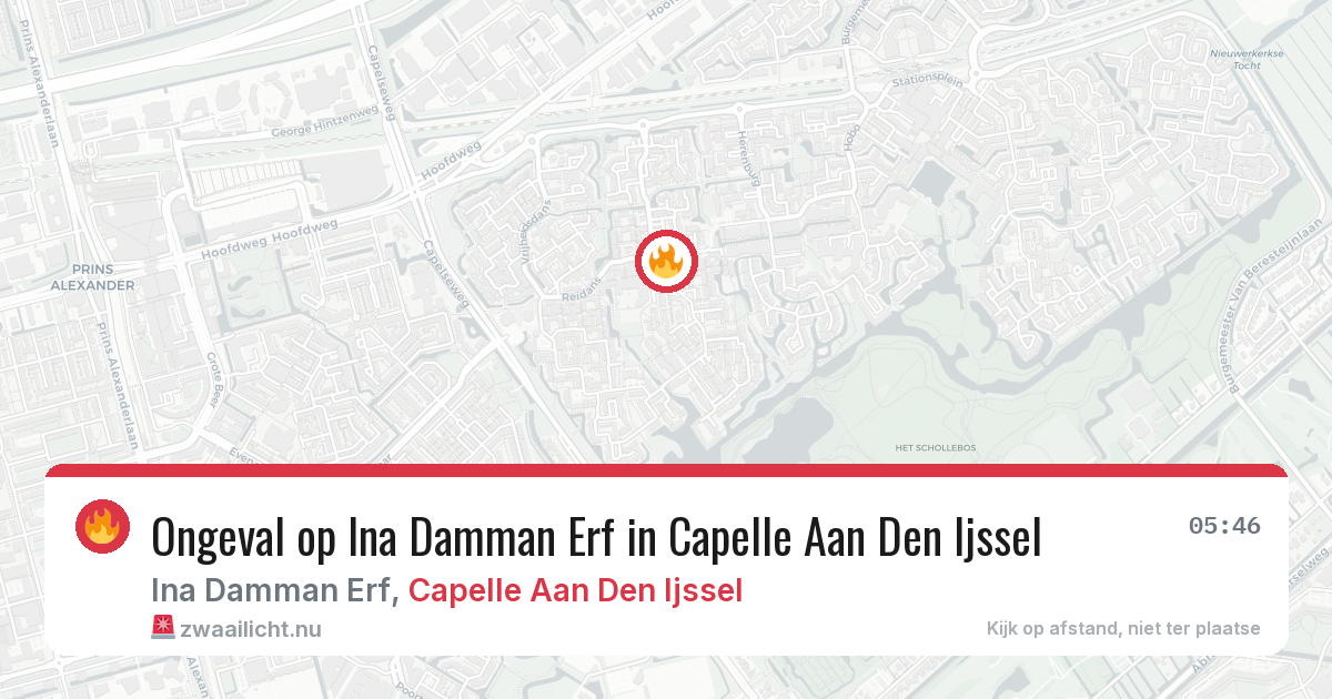 Ongeval op Ina Damman Erf in Capelle Aan Den Ijssel — 16 jul 2026
