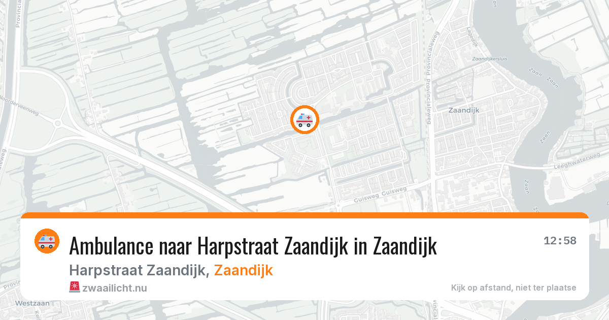 Ambulance naar Harpstraat Zaandijk in Zaandijk — 25 jul 2026