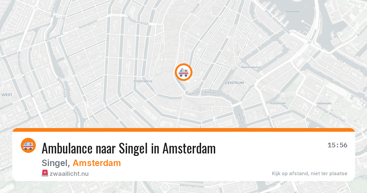 Ambulance naar Singel in Amsterdam — 10 jul 2026