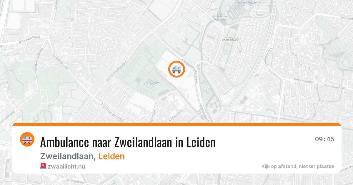 Ambulance naar Zweilandlaan in Leiden — 23 mrt 2026