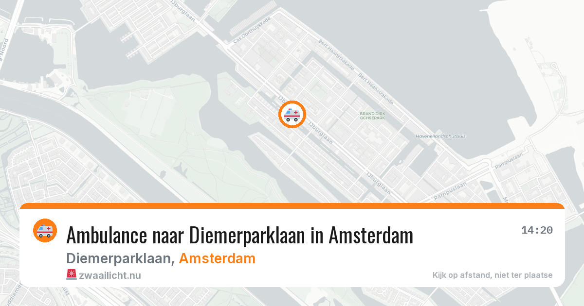 Ambulance naar Diemerparklaan in Amsterdam — 20 jul 2026