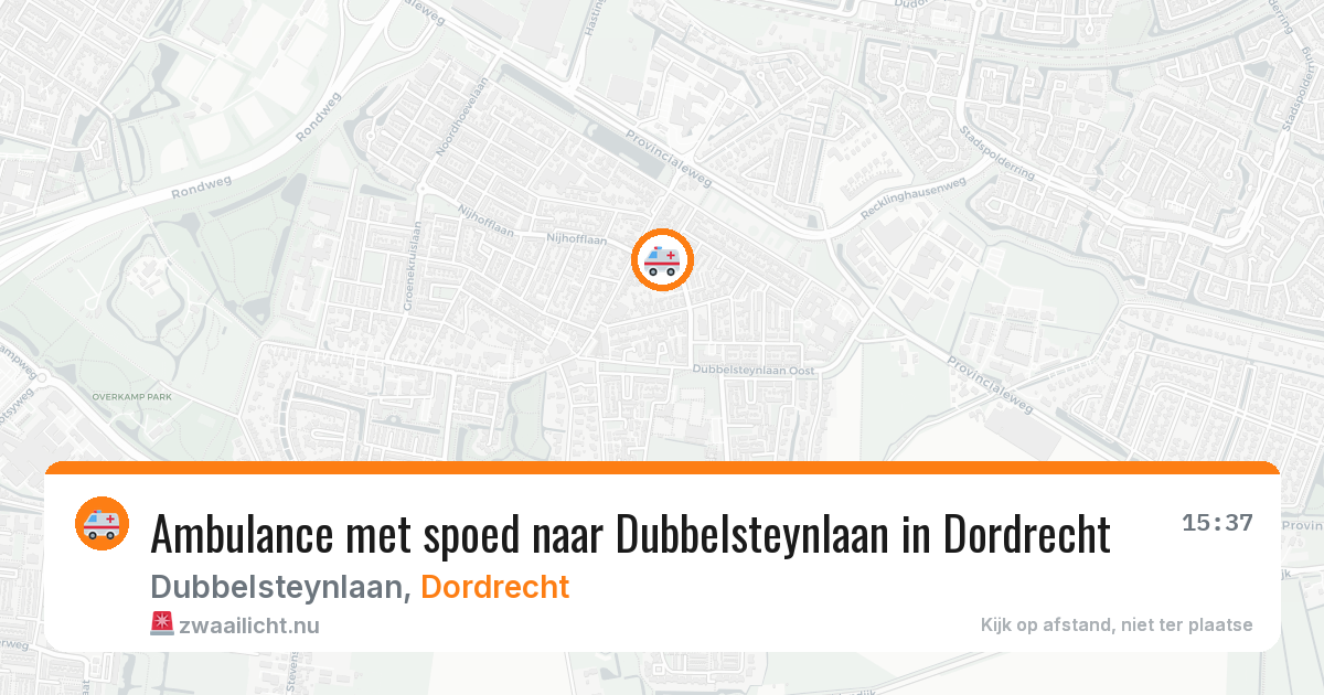 Ambulance met spoed naar Dubbelsteynlaan in Dordrecht — 18 jul 2026