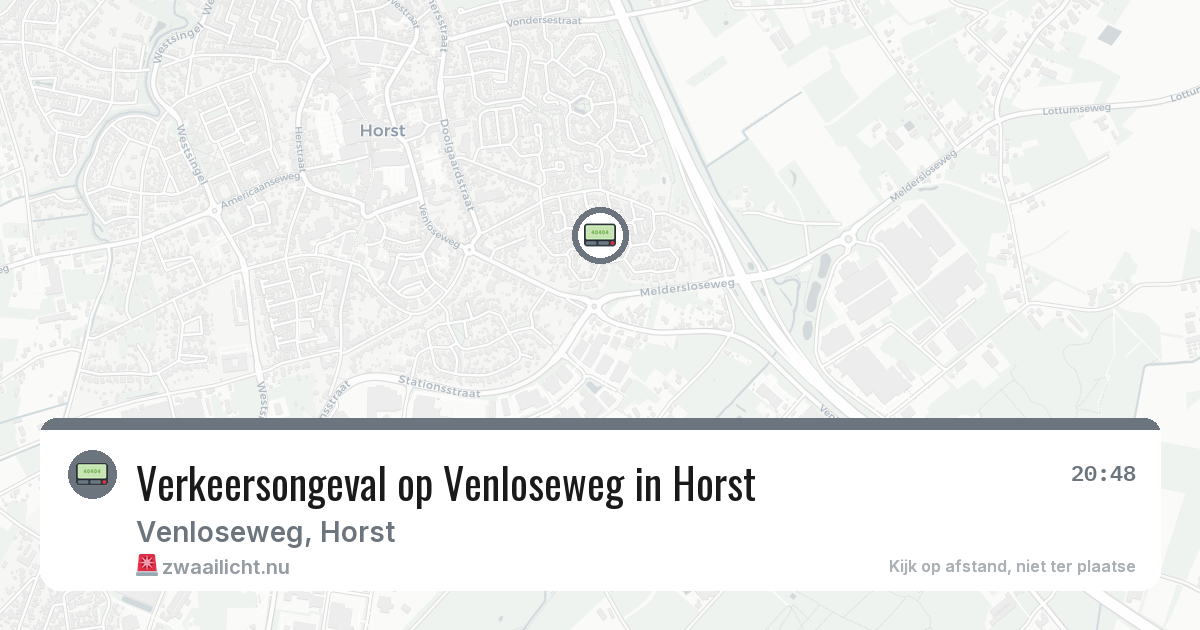 Verkeersongeval op Venloseweg in Horst — 20 jul 2026
