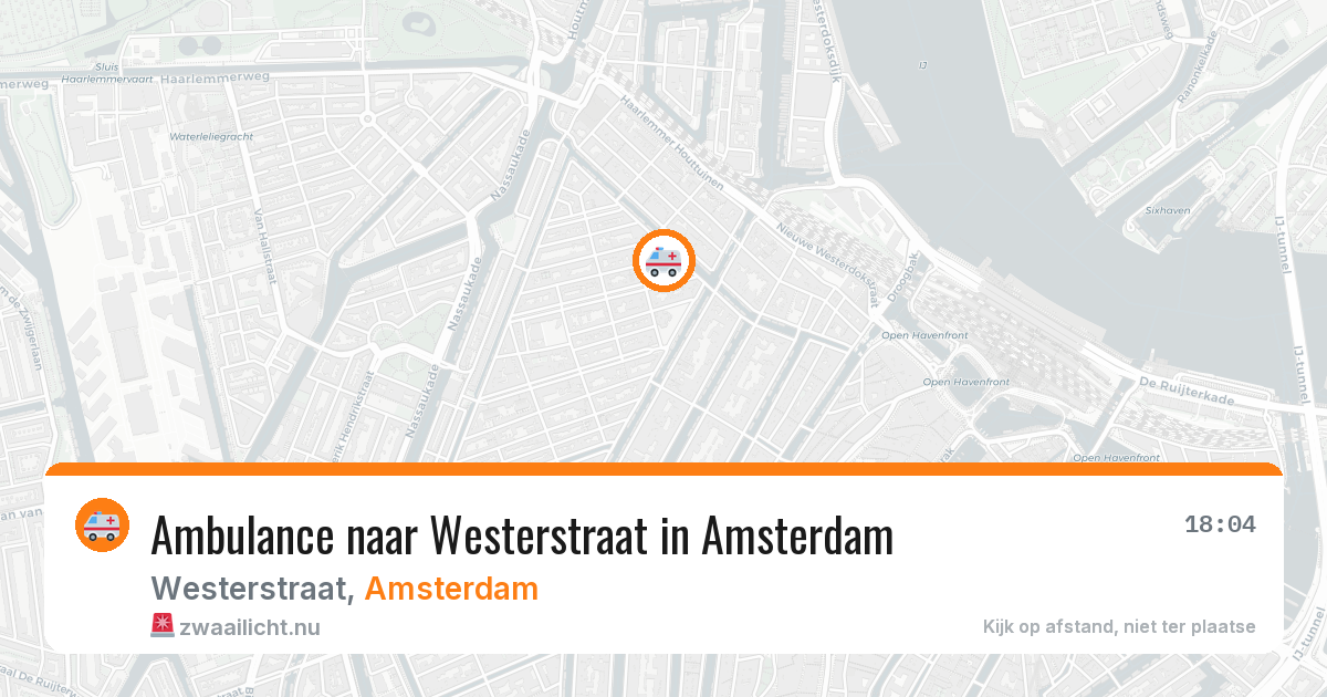 Ambulance naar Westerstraat in Amsterdam — 16 mei 2026