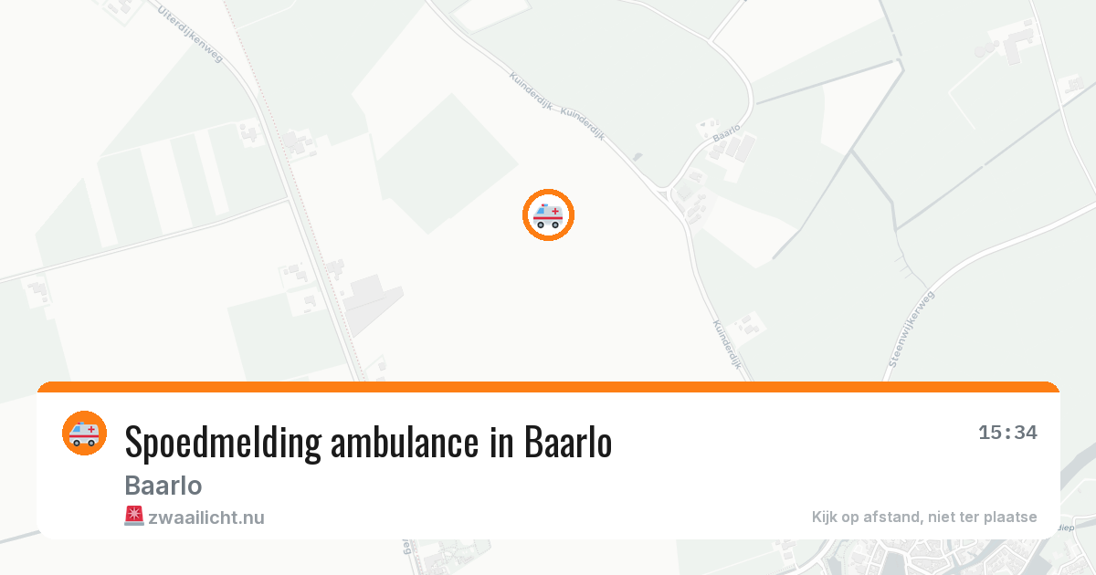 Spoedmelding ambulance in Baarlo — 7 jul 2026