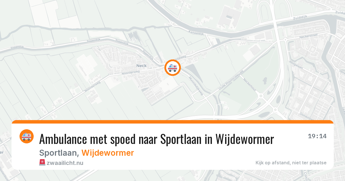 Ambulance met spoed naar Sportlaan in Wijdewormer — 22 jan 2026