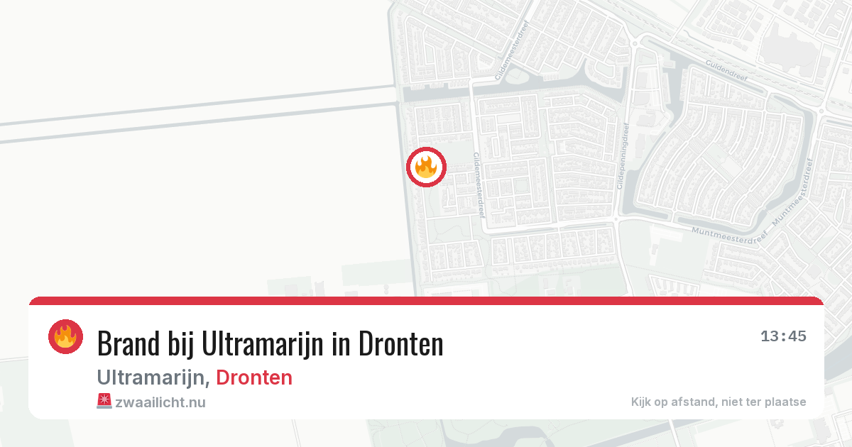 Brand bij Ultramarijn in Dronten — 7 apr 2026