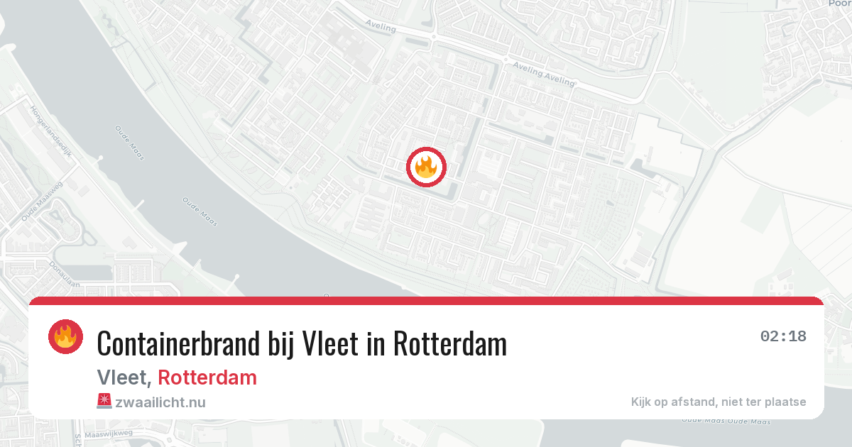 Containerbrand bij Vleet in Rotterdam — 13 jul 2026