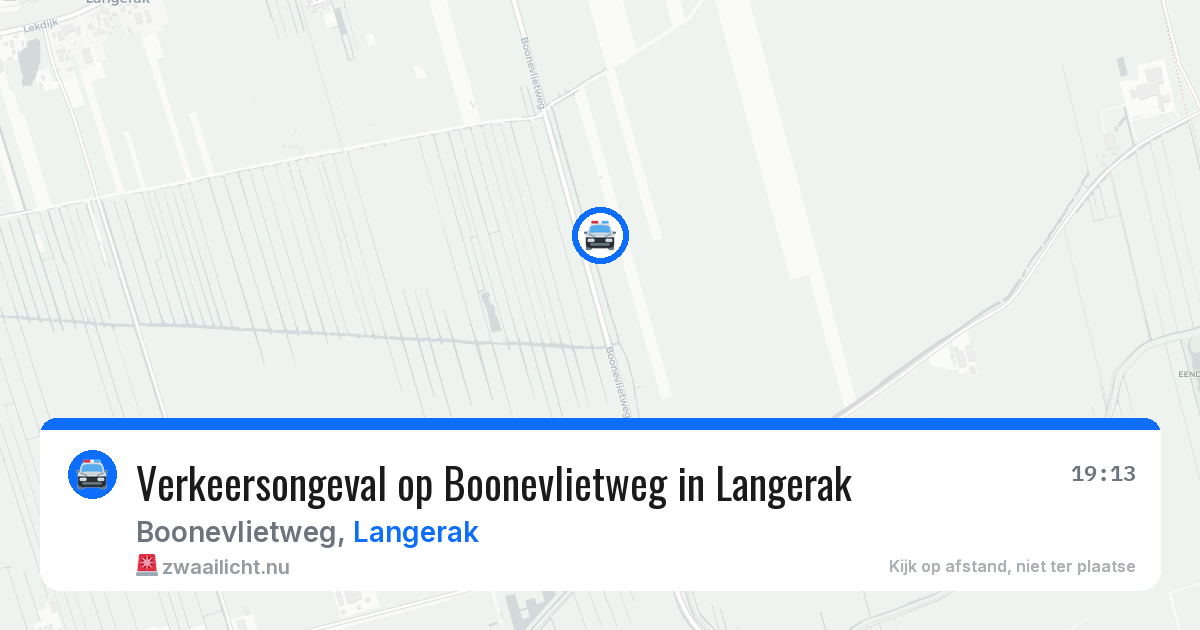 Verkeersongeval op Boonevlietweg in Langerak — 31 mei 2026