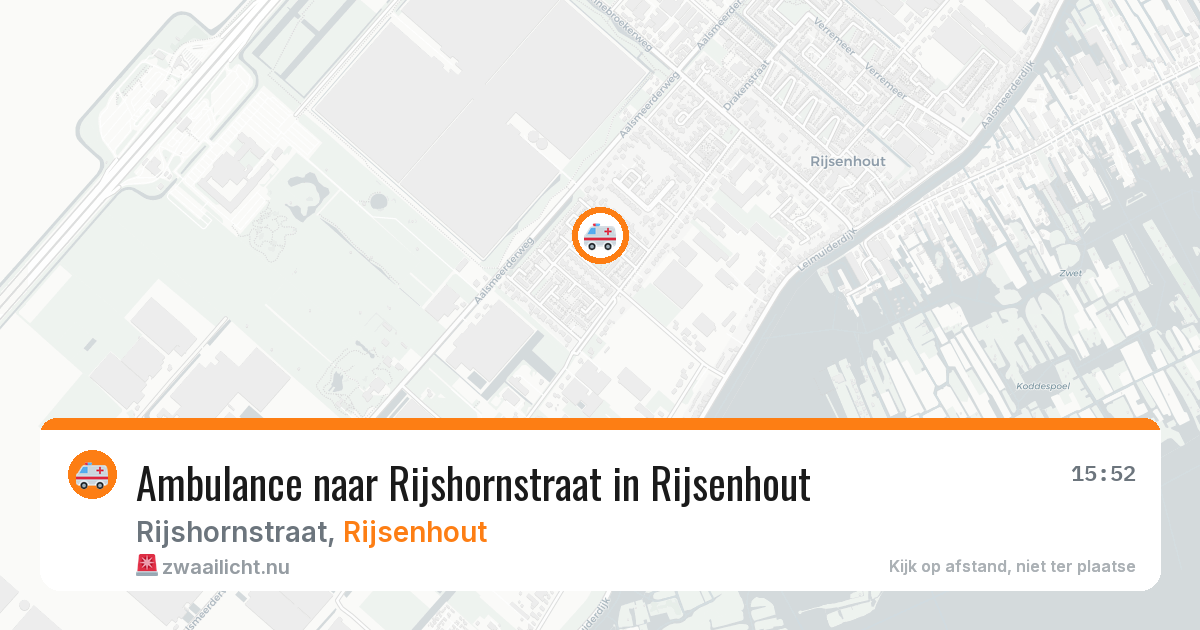 Ambulance naar Rijshornstraat in Rijsenhout — 9 jul 2026