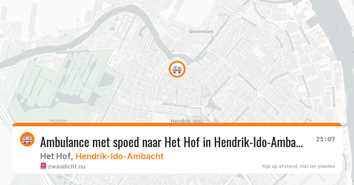Ambulance met spoed naar Het Hof in Hendrik-Ido-Ambacht — 16 jan 2026