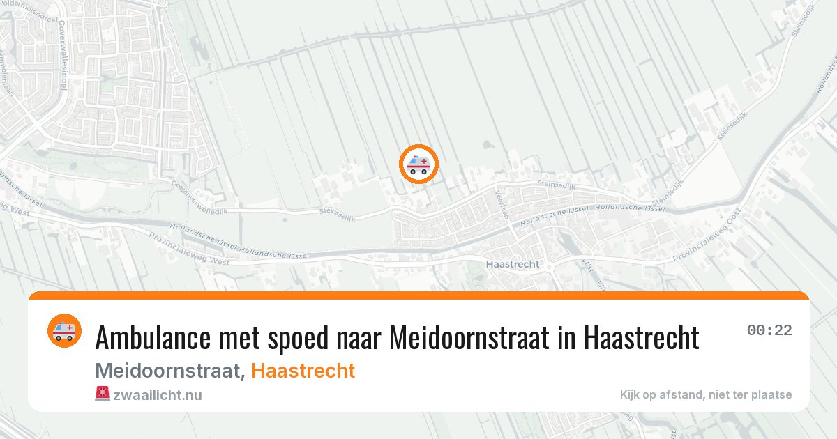 Ambulance met spoed naar Meidoornstraat in Haastrecht — 10 apr 2026