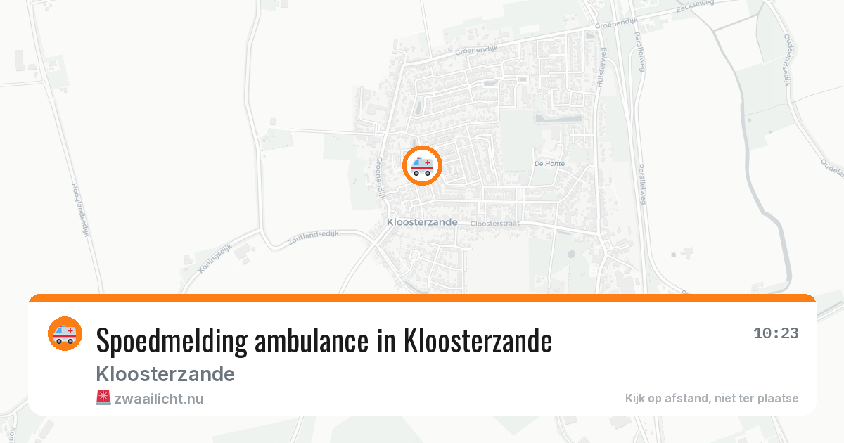 Spoedmelding ambulance in Kloosterzande — 20 jul 2026