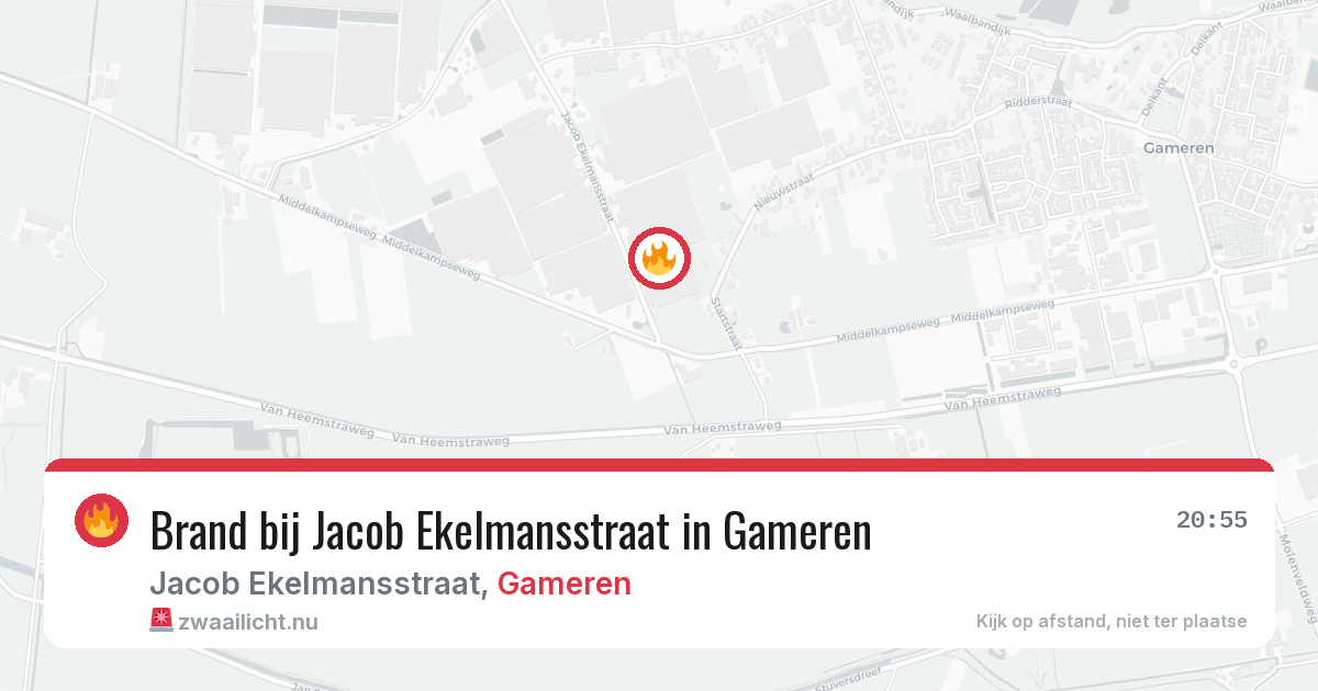 Brand bij Jacob Ekelmansstraat in Gameren — 12 mei 2026