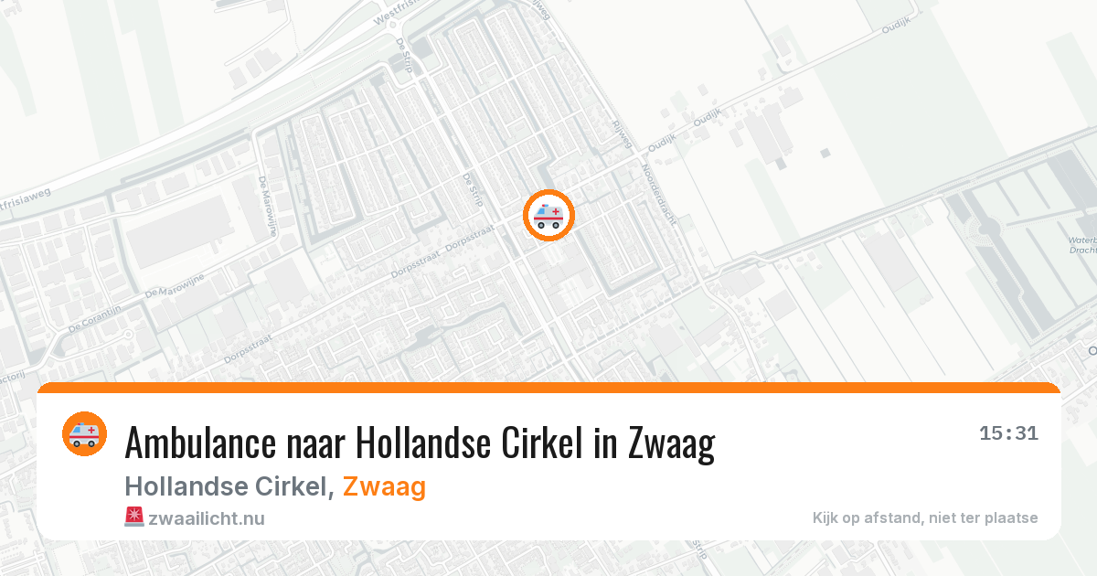 Ambulance naar Hollandse Cirkel in Zwaag — 20 mei 2026