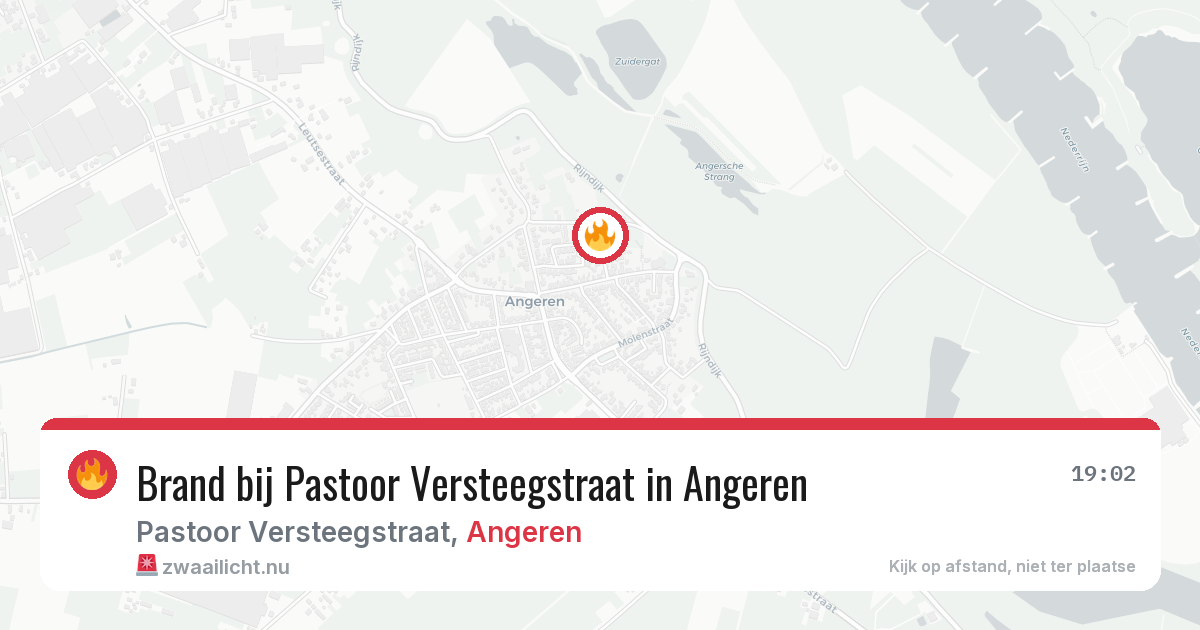 Brand bij Pastoor Versteegstraat in Angeren — 25 mei 2026