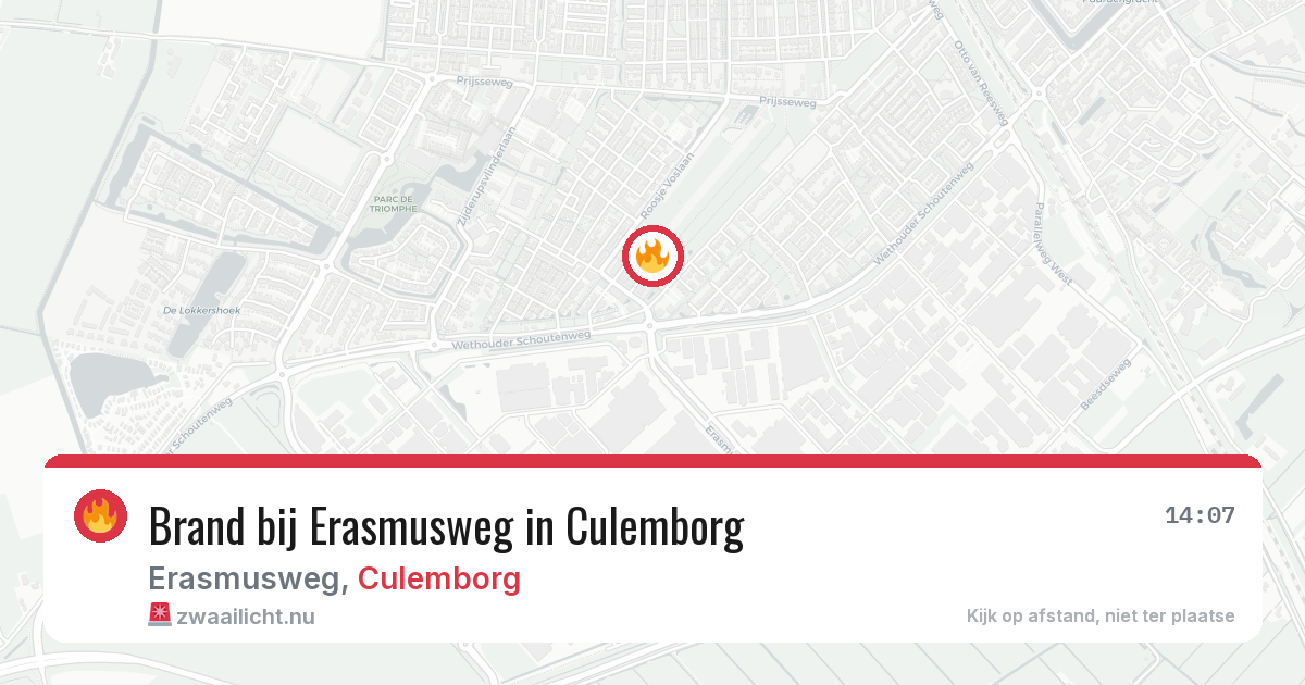 Brand bij Erasmusweg in Culemborg — 2 apr 2026
