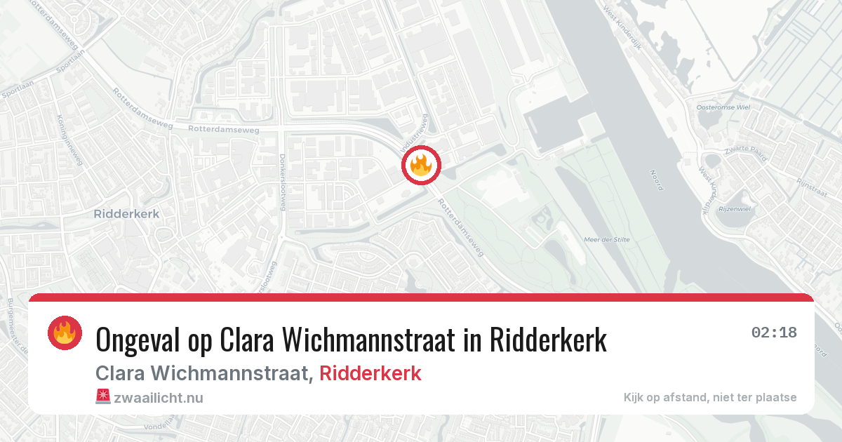 Ongeval op Clara Wichmannstraat in Ridderkerk — 21 apr 2026