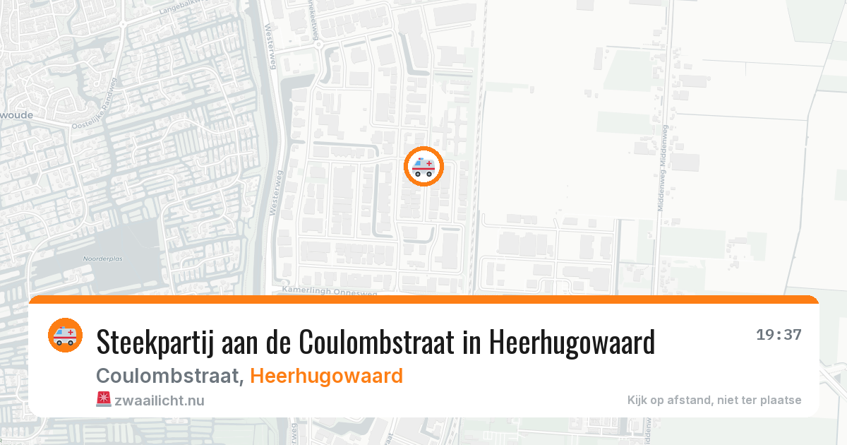 Steekpartij aan de Coulombstraat in Heerhugowaard — 1 jun 2026
