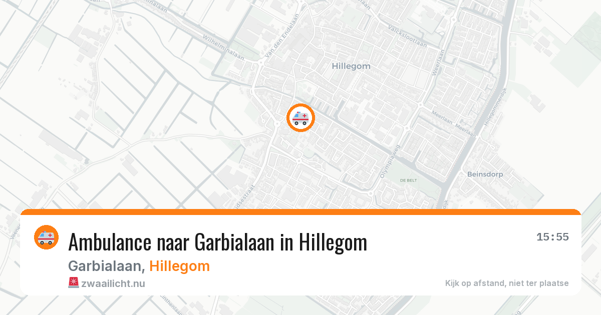 Ambulance naar Garbialaan in Hillegom — 23 jul 2026