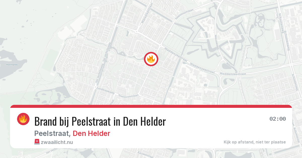 Brand bij Peelstraat in Den Helder — 25 jul 2026