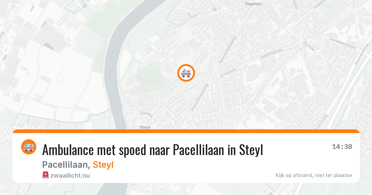 Ambulance met spoed naar Pacellilaan in Steyl — 16 jul 2026