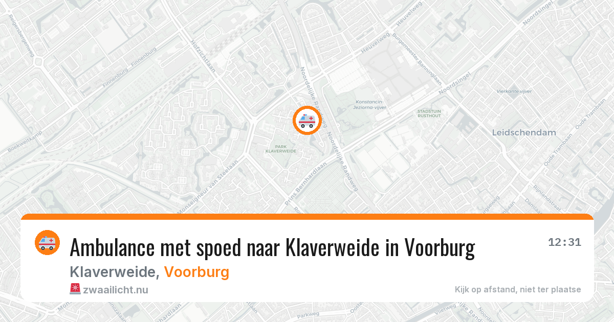 Ambulance met spoed naar Klaverweide in Voorburg — 11 jul 2026