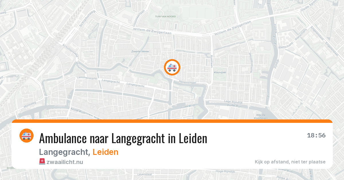Ambulance naar Langegracht in Leiden — 17 mei 2026
