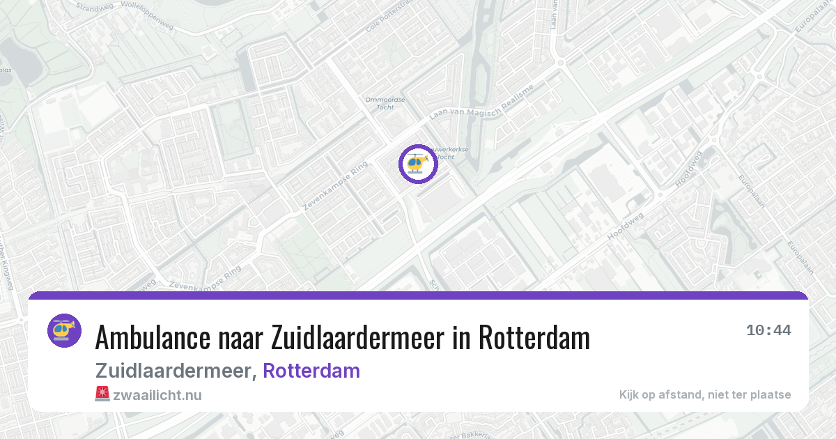 Ambulance naar Zuidlaardermeer in Rotterdam — 20 jul 2026