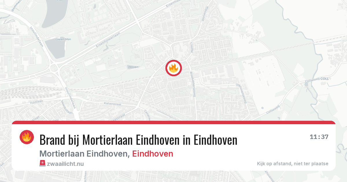 Brand bij Mortierlaan Eindhoven in Eindhoven — 13 mei 2026