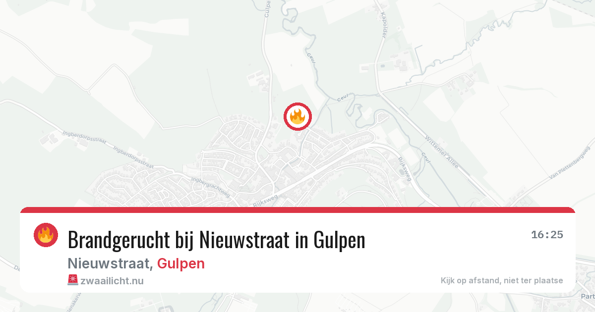 Brandgerucht bij Nieuwstraat in Gulpen — 30 mei 2026