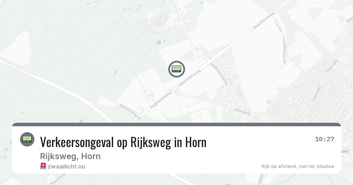 Verkeersongeval op Rijksweg in Horn — 15 jul 2026