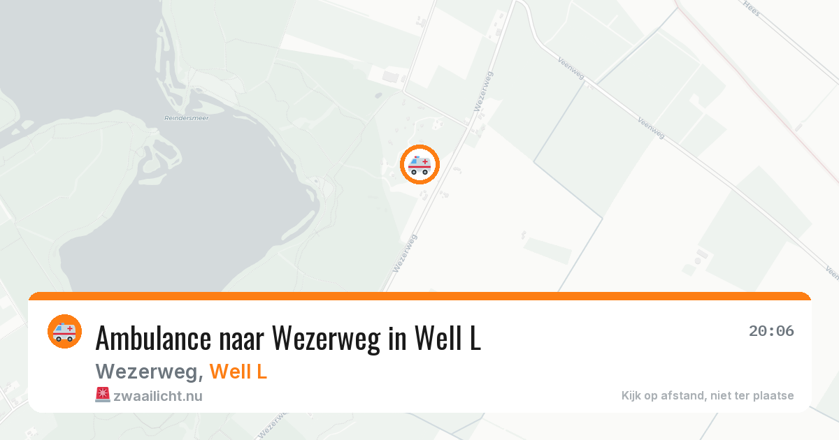 Ambulance naar Wezerweg in Well L — 20 jun 2026