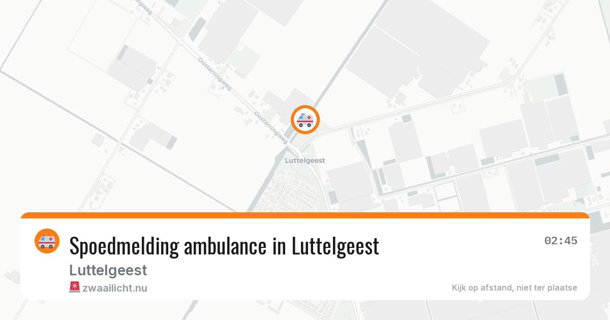Spoedmelding ambulance in Luttelgeest — 19 jan 2026