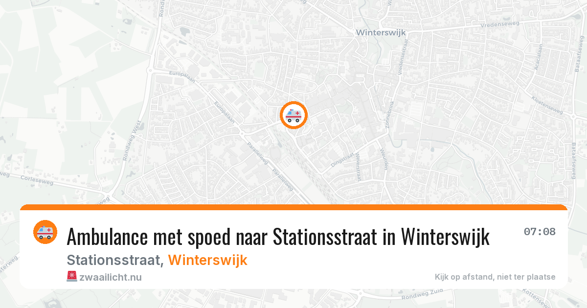 Ambulance met spoed naar Stationsstraat in Winterswijk — 27 mei 2026