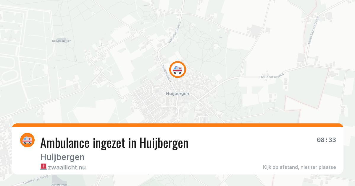 Ambulance ingezet in Huijbergen — 18 jul 2026