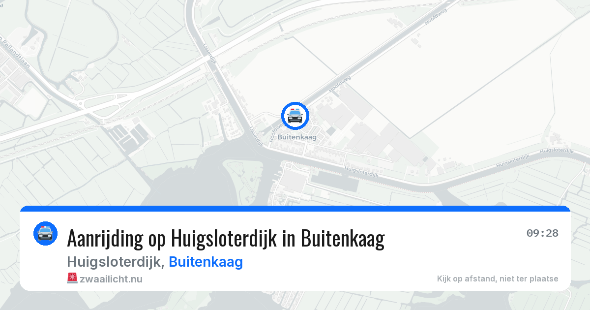 Aanrijding op Huigsloterdijk in Buitenkaag — 19 mei 2026